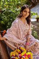 "Meher" Hand Block Printed Chanderi Suit Set(3pc)