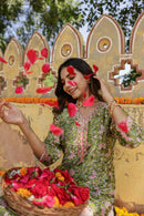"Zarq" Hand Block Printed Chanderi Suit Set(3pc)