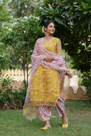 "Roshni" Kota Doriya Suit Set with dupatta(3pc)- XS