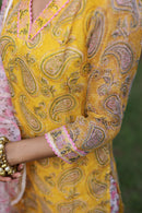 "Roshni" Kota Doriya Suit Set with dupatta(3pc)- XS