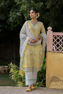 "Zuri" Kota Doriya Suit Set with dupatta(3pc) - XXL