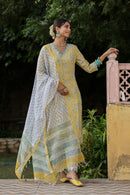 "Zuri" Kota Doriya Suit Set with dupatta(3pc) - XXL
