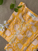 "Prajvala" Hand Embroidered Kurta and Pants Co-ord set - 2pc