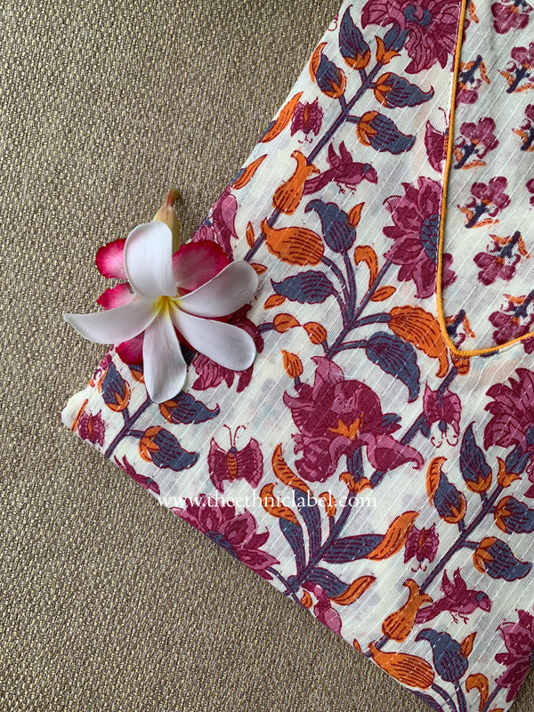 "Asha" Floral Cotton kurta
