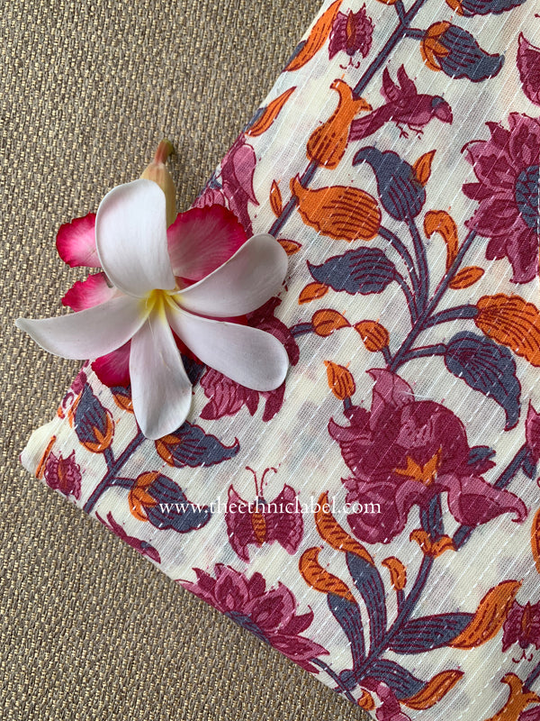 "Asha" Floral Cotton kurta