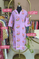 "Sheena" Embroidered Purple Cotton kurta