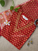 "Gulnaar" Cotton Kurta Set with Kota Doria Dupatta(3pc)