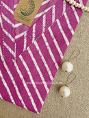 "Malaya" Purple Lehriya Cotton kurta