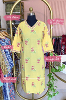 "Vinita" Printed Yellow Cotton kurta