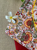 "Shugna" Hand Block Printed Kurta with Straight Pant-2pc