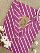 "Malaya" Purple Lehriya Cotton kurta