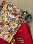 "Shugna" Hand Block Printed Kurta with Straight Pant-2pc