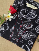 "Ghazal" Kantha Block Printed Cotton kurta (S to 5XL)