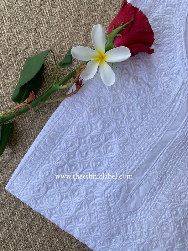 "Zarf" Chikankari Cotton Short kurti