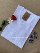"Zarf" Chikankari Cotton Short kurti