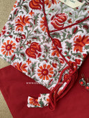 "Sameera" Hand Block Printed Kurta with Straight Pant-2pc