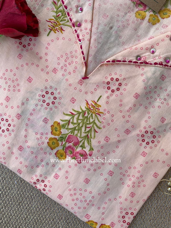 "Naqsh" Collared Printed Cotton kurta