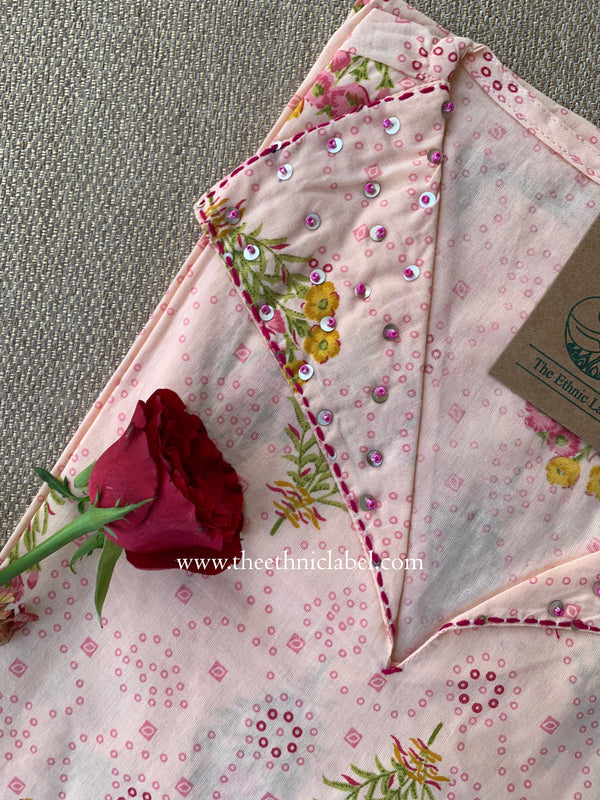 "Naqsh" Collared Printed Cotton kurta