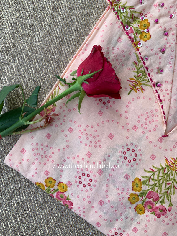 "Naqsh" Collared Printed Cotton kurta