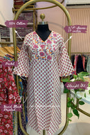 "Asha" Floral Cotton kurta