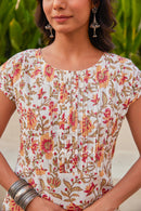 "Haniya" Hand Block Printed Cotton kurta
