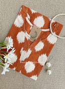 "Lekhni" Rust Cotton kurta