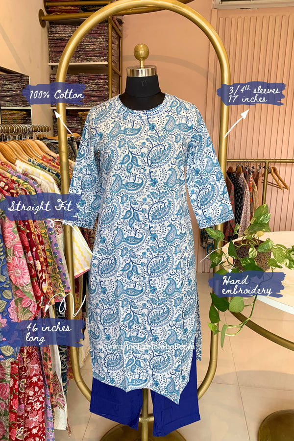 "Kairi" Handwork Cotton kurta