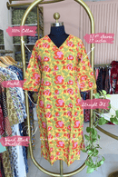 "Nirali" Printed Yellow Cotton Kurta
