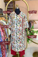 "Prishita" Hand Block Printed Kurta with Straight Pant-2pc