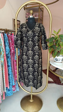 "Nootan" Black cotton Kurta