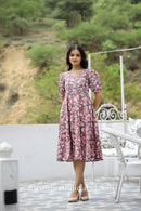 "Daisy" Hand block printed Cotton Dress
