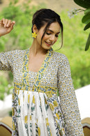 "Bahaar" Hand Block Printed Flared Cotton Dress