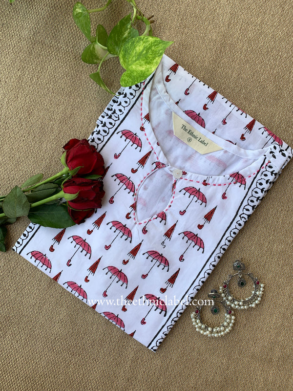 "Sitara" Block Printed Cotton Short kurta