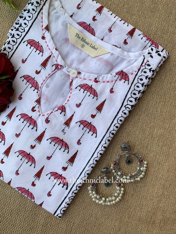 "Sitara" Block Printed Cotton Short kurta