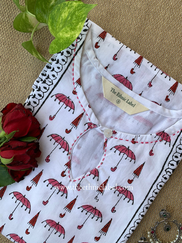 "Sitara" Block Printed Cotton Short kurta