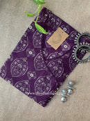 "Rajani" Mughal Purple Angrakha Cotton kurta- S