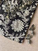 "Sapney" Hand Embroidered Block Printed Cotton kurta