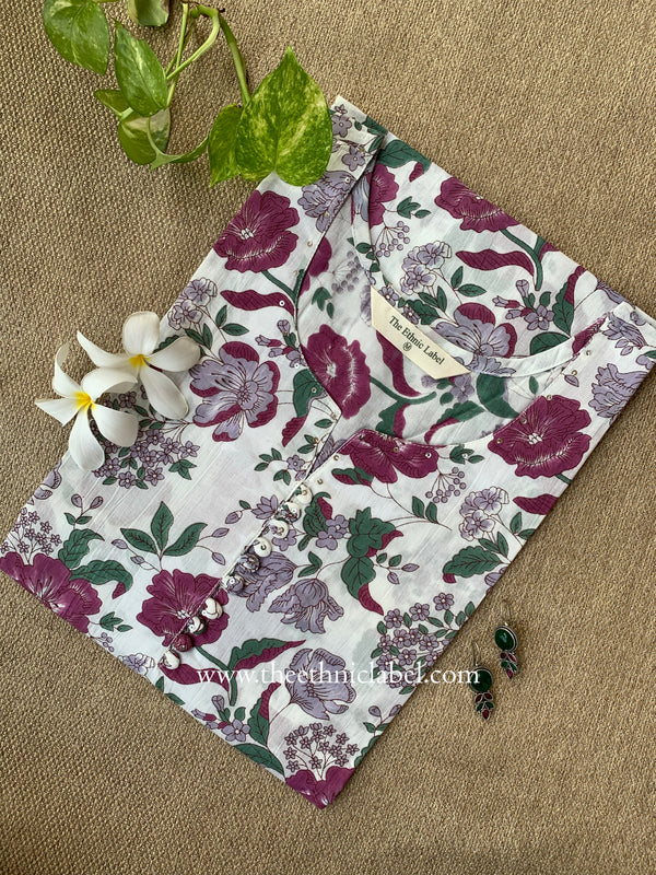 "Baagicha" Floral Cotton kurta