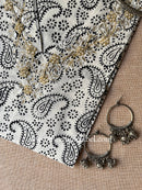 "Kairi" Hand Embroidered Block Printed Cotton kurta - XL