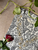 "Kairi" Hand Embroidered Block Printed Cotton kurta - XL
