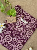 "Zahra" Wine Cotton kurta