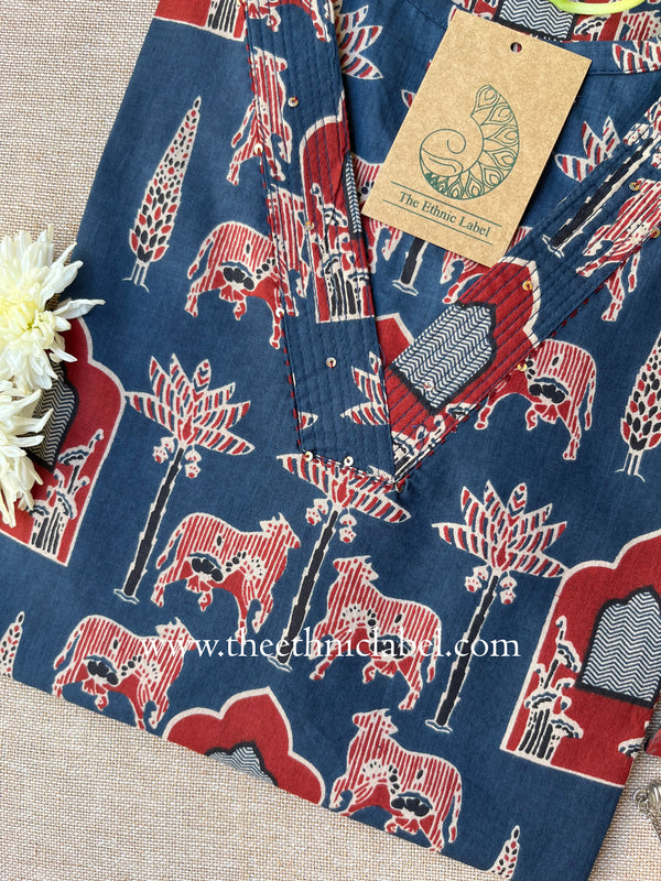 "Mehfil" Jhanrokha Cotton Kurta