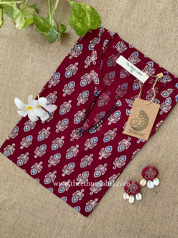 Short kurti "Basera" Bagru Cotton