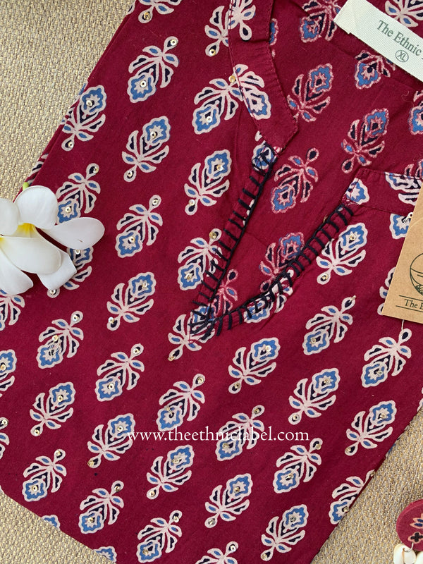 Short kurti "Basera" Bagru Cotton