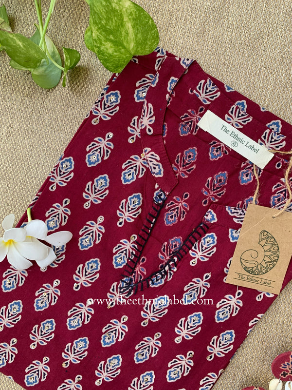 Short kurti "Basera" Bagru Cotton