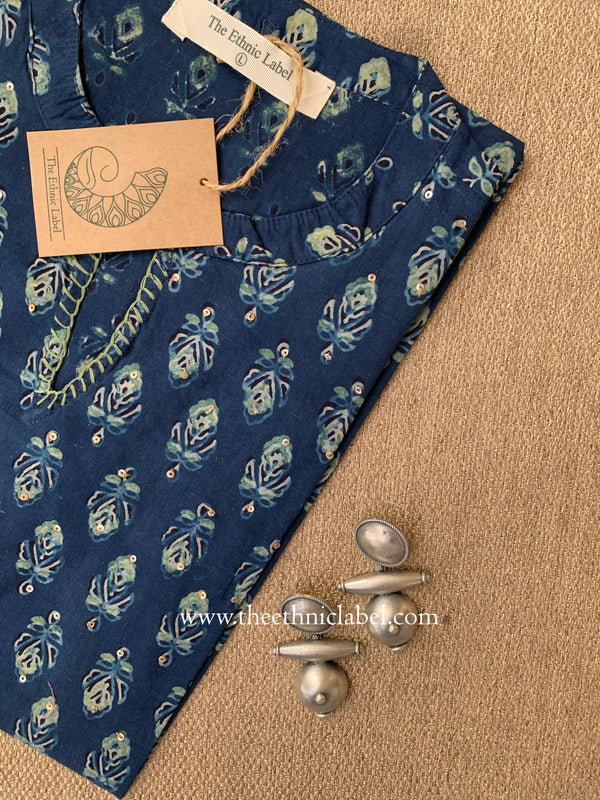 Short Kurti "Shab" Bagru Cotton