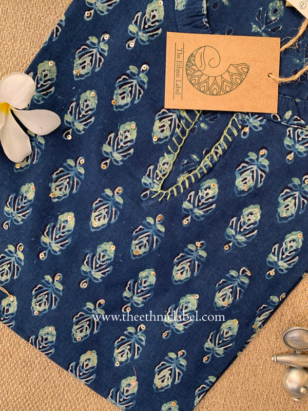 Short Kurti "Shab" Bagru Cotton