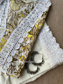 "Deeva' Laced Cotton Kurta Set(3pc)