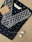 "Tvara" Hand Block Printed Black Cotton kurta