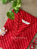 Jvalani Lehriya Printed Red Cotton kurta
